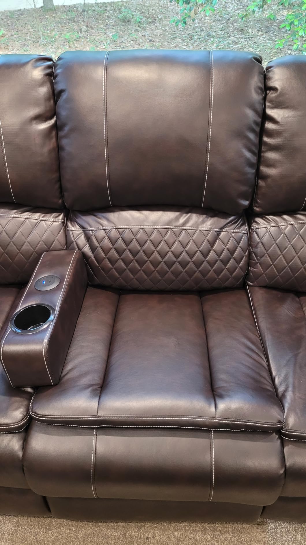 Yolsali Loveseat Recliner Sofa, RV Loveseat Recliner Wall Hugger (Pu,White) customer photo 2