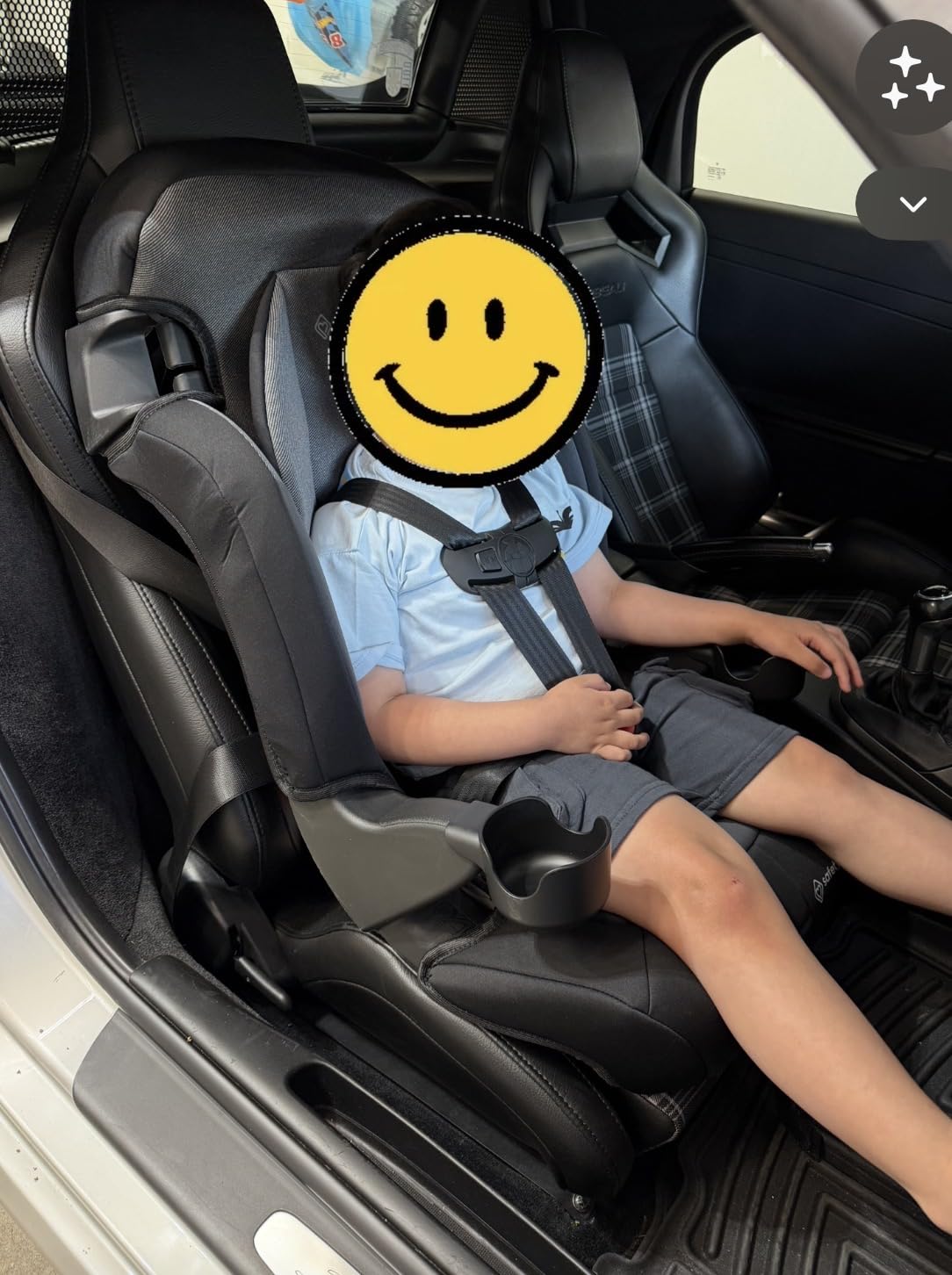 Safety 1st Grand 2-in-1 Booster Car Seat, Converts from High Back to Belt-Positioning Booster, High Back Seat for Kids 40-65, and Belt-Positioning 40-100 Pounds, Black Sparrow customer photo 1