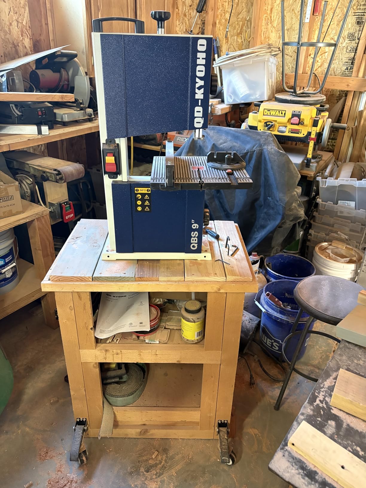 Band Saw, Portable 9-Inch Bandsaw for Woodworking, 2526 FPM Benchtop, 1/3 HP(output), 120 V 2.5-Amp Motor, Band Saws with Cast-Aluminum Worktable with Scale, Steel Bandsaws with Miter Gaug customer photo 2