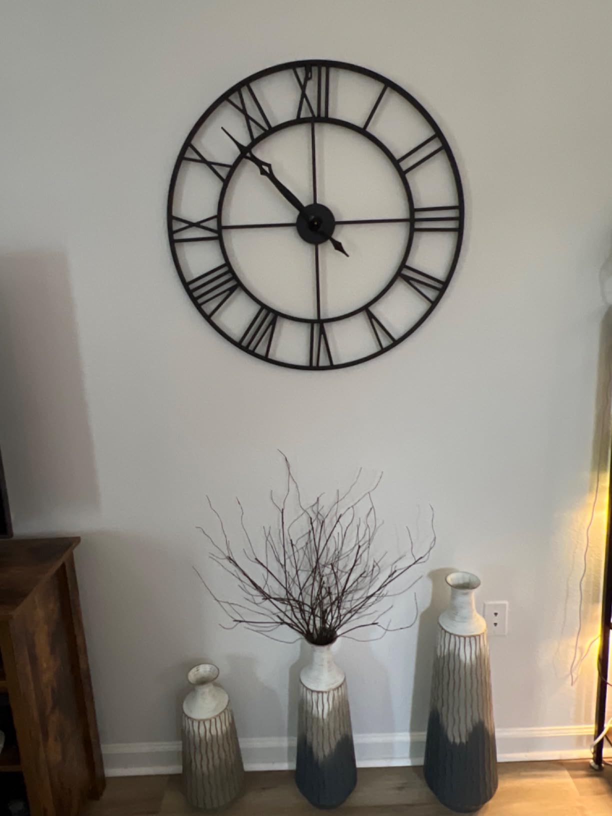 CLXEAST Oversized 30 Inch Wall Clock for Living Room, Arabic Numeral customer photo 2