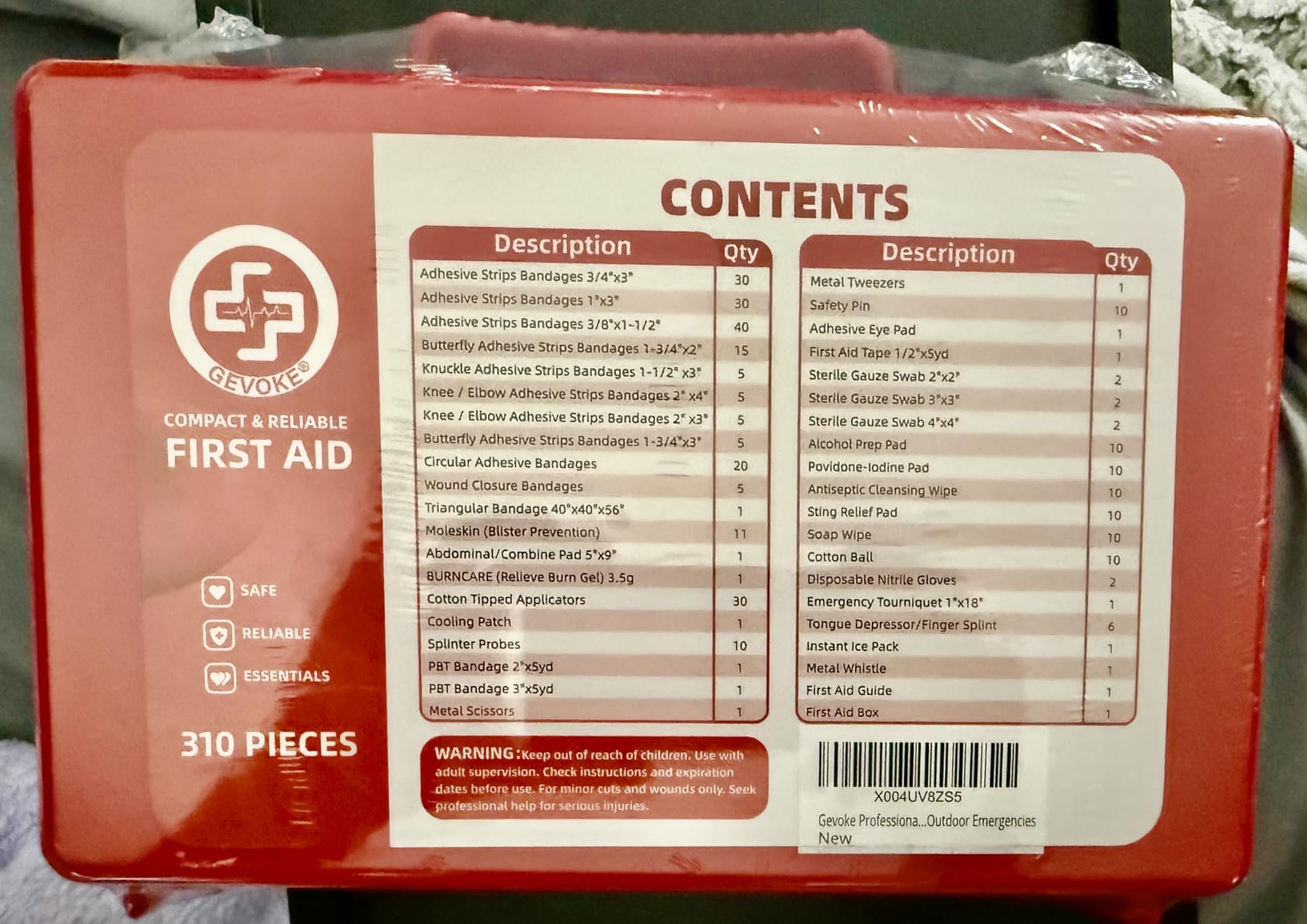 Gevoke Professional First Aid Kit, 310 Piece HardCase, Easy to Organize | Durable & Portable Case, Complete First Aid Kit for Home, Car, Camping, Travel, Hiking, Truck, Office, Sports, Outdoor customer photo 2