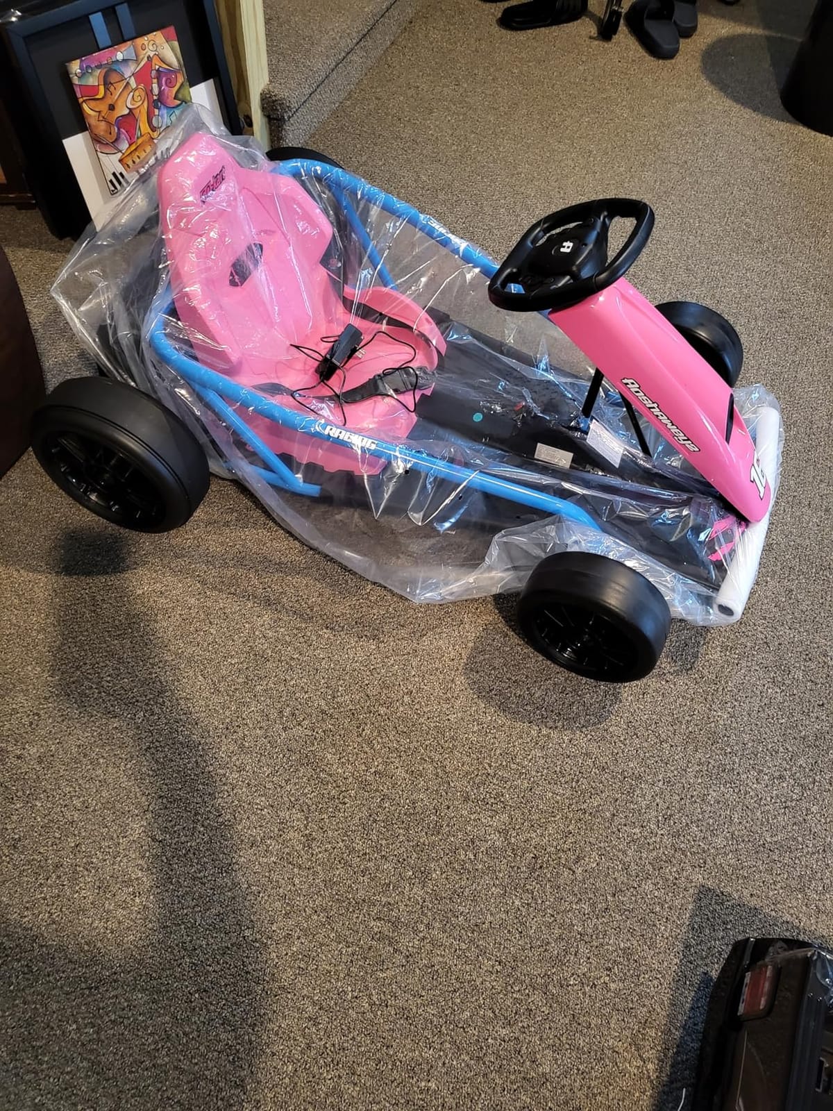 Electric Drift Go Kart for Kids 8-12, 24V Battery,360W Motor, Reinforced Wear-Proof Rear Wheels, 3 Unique Colors, 8.1MPH High Speed,154lbs Capacity, Drift Ride On Car Toy (Pink) customer photo 1