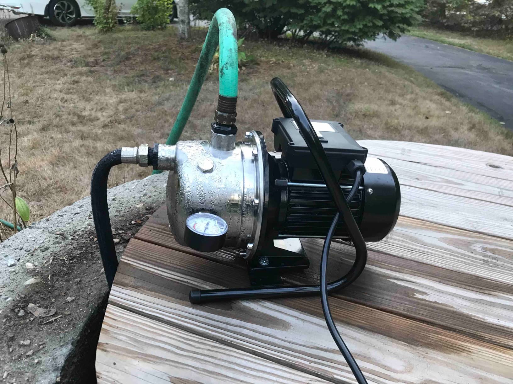 LANCHEZ 1/2 HP Shallow Well Pump, 1200 GPH Stainless Steel Garden Irrigation Pump, 115V Water Transfer Pump, Water Booster Jet Pump for Home Garden Lawn Farm, Black customer photo 2