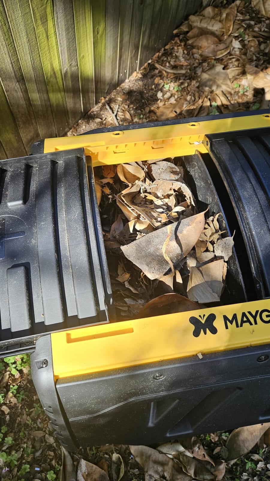 Maygrove Outdoor Compost Bin 53 Gallon, Dual Chamber Large Compost Tumbler for Garden Backyard, with 360° Rotating, Sliding Doors & Solid Steel Frame, Updated Instructions customer photo 1