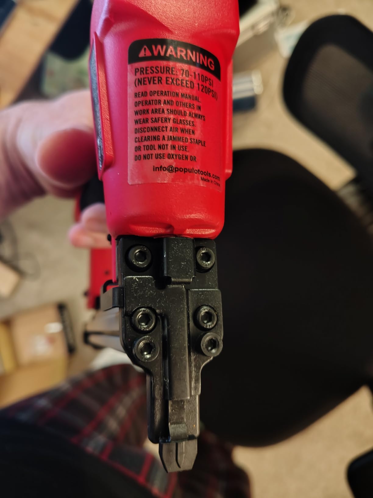 Populo Pneumatic Staple Gun, Air Staple Gun T50, 3000 Staples, Upholstery customer photo 2