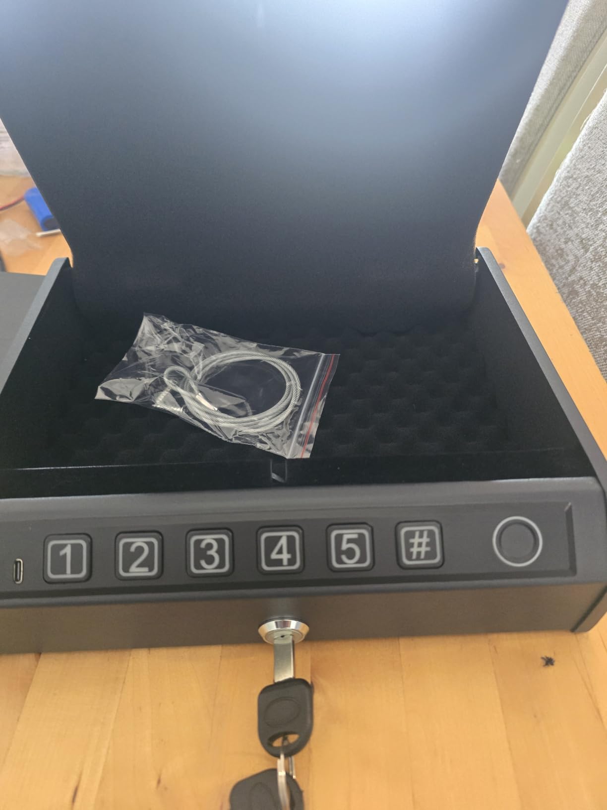 Biometric Gun Safe for Handguns, Pistol Safe Fits 2-3 Handguns customer photo 1