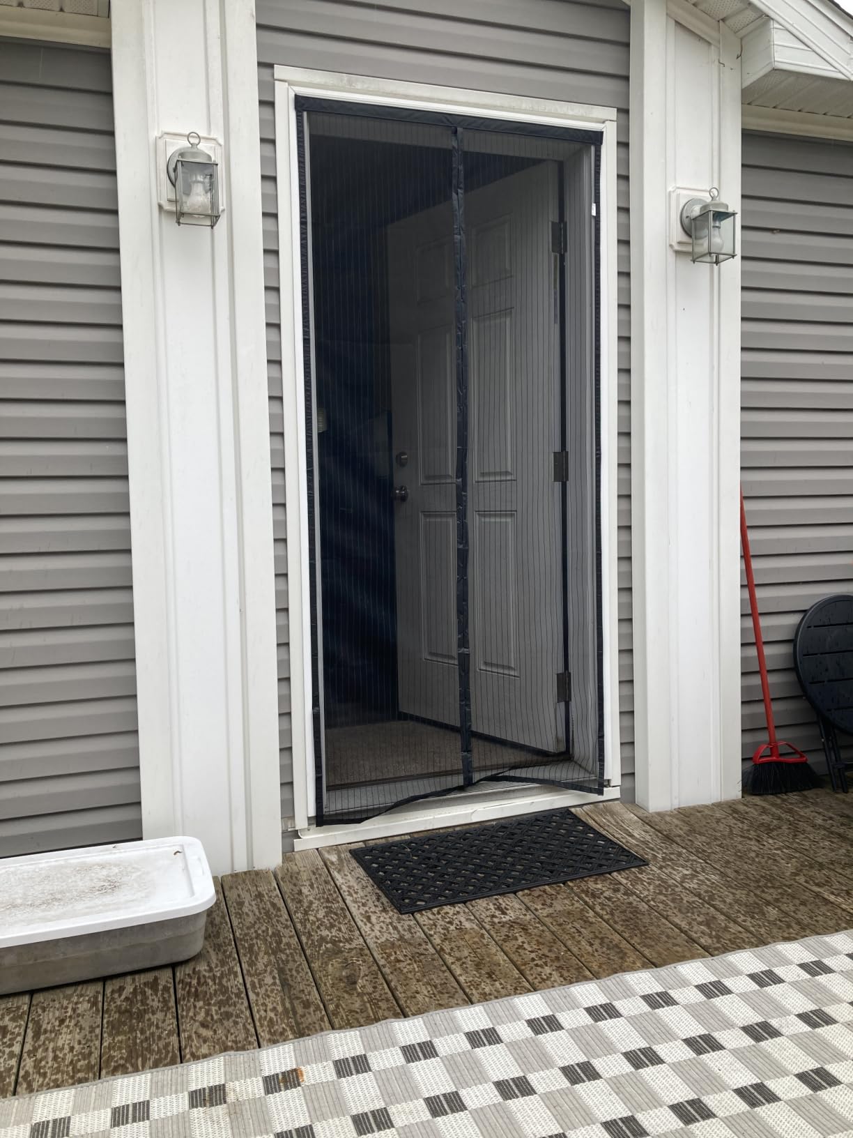 METAONLY Magnetic Screen Door Mesh, Works for Patio, Sliding Door, Keeps Bug Mosquito Out, Fresh Air Flow, Fits 36