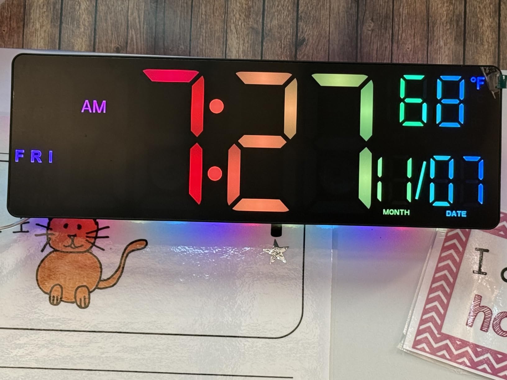 EASYERA 15'' Large Digital Atomic Wall Clock Battery Operated, Auto DST customer photo 1