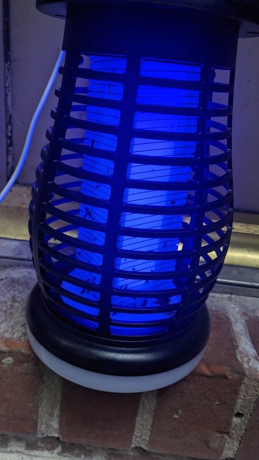 Cordless Bug Zapper Outdoor, 4200V Electric Mosquito Zapper, Fly Trap, Rechargeable Portable Fly Zapper, Waterproof Mosquito Trap Insect Killer Indoor Outdoor for Camping, Garden, Backyard, Home customer photo 1
