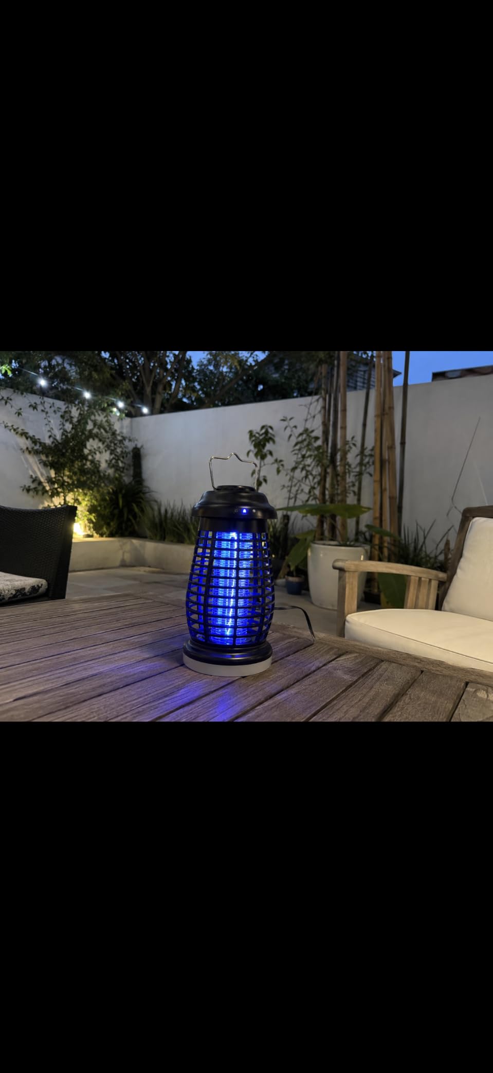 Cordless Bug Zapper Outdoor, 4200V Electric Mosquito Zapper, Fly Trap, Rechargeable Portable Fly Zapper, Waterproof Mosquito Trap Insect Killer Indoor Outdoor for Camping, Garden, Backyard, Home customer photo 2