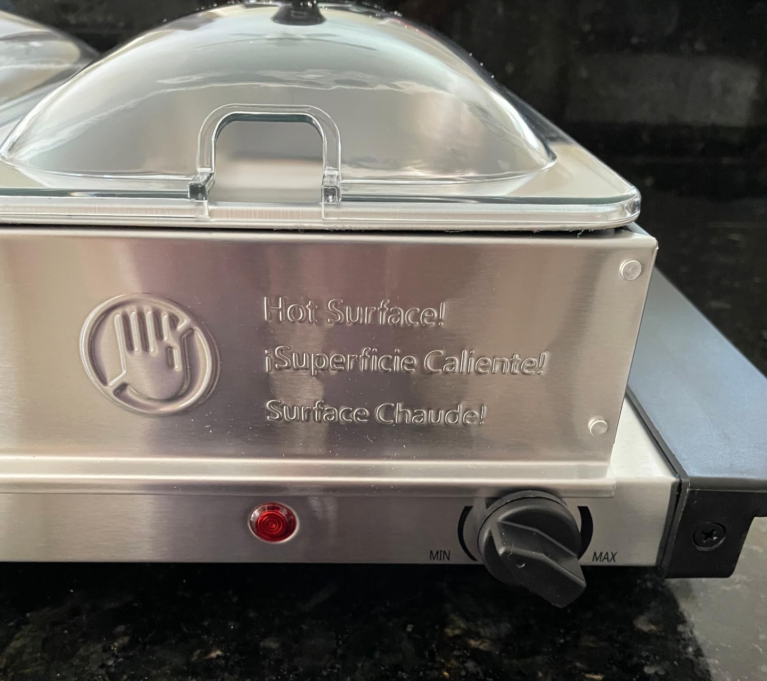 Elite Gourmet EWM-6122X Dual Buffet Server, 2 x 2.5 Qt, Stainless Steel customer photo 1