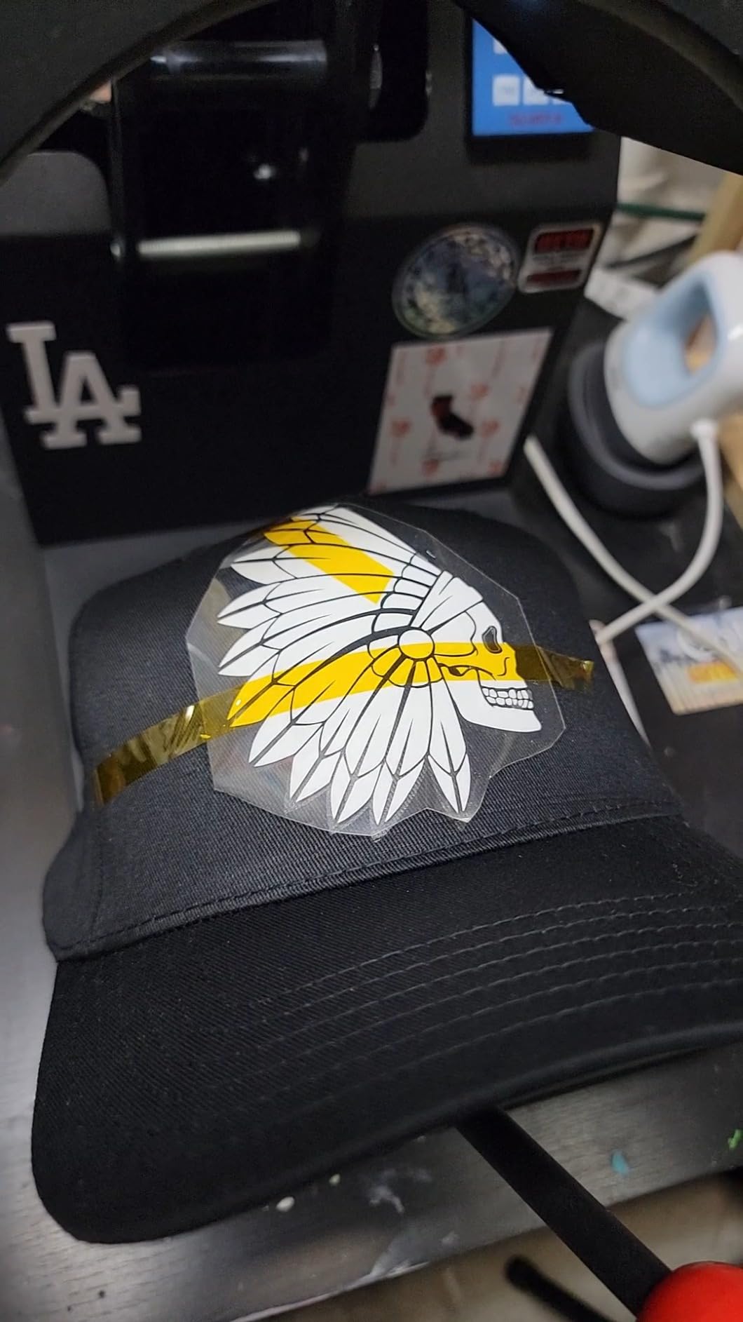 VEVOR Hat Heat Press Machine, 8.5 x 4 in Large Heating Plate, with Caps Stretcher, Precise Temperature & Time Control, Heat Press for Hats and Caps, for HTV Iron On and Sublimation Projects, White customer photo 1