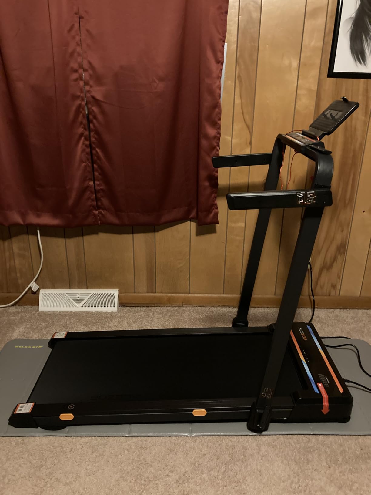 Foldable Walking Pad with 0-15% Auto Incline and Handle Bar, Under Desk Treadmill with 300LBS Weight Capacity, 3.0HP Quiet Treadmills for Home with Speaker, APP & Remote Control customer photo 2