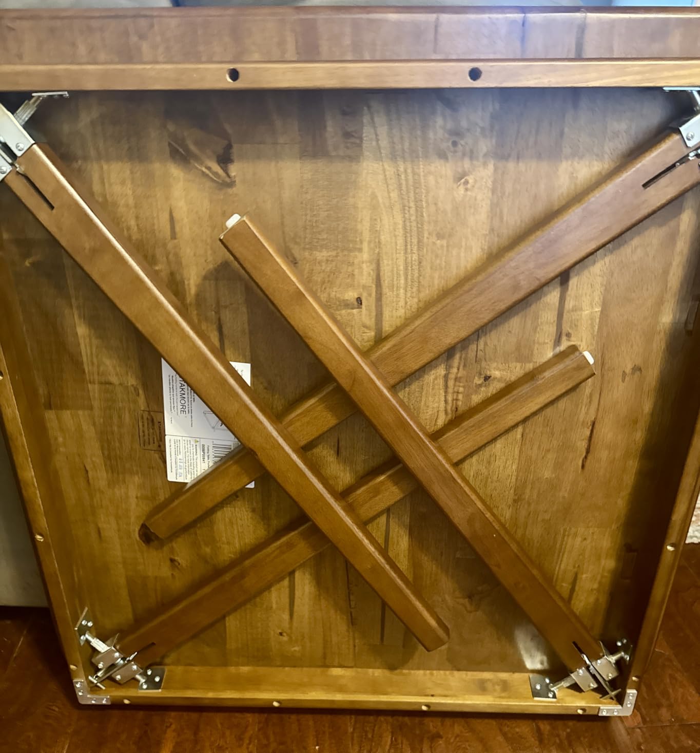 Stakmore Classic Straight Edge Square Folding Card Table 32x32 - No Assembly Wooden Foldable Card Table, Bridge, Board Game, Steel Mechanism, Folding Legs, Space-Saving, Driftwood Frame customer photo 1