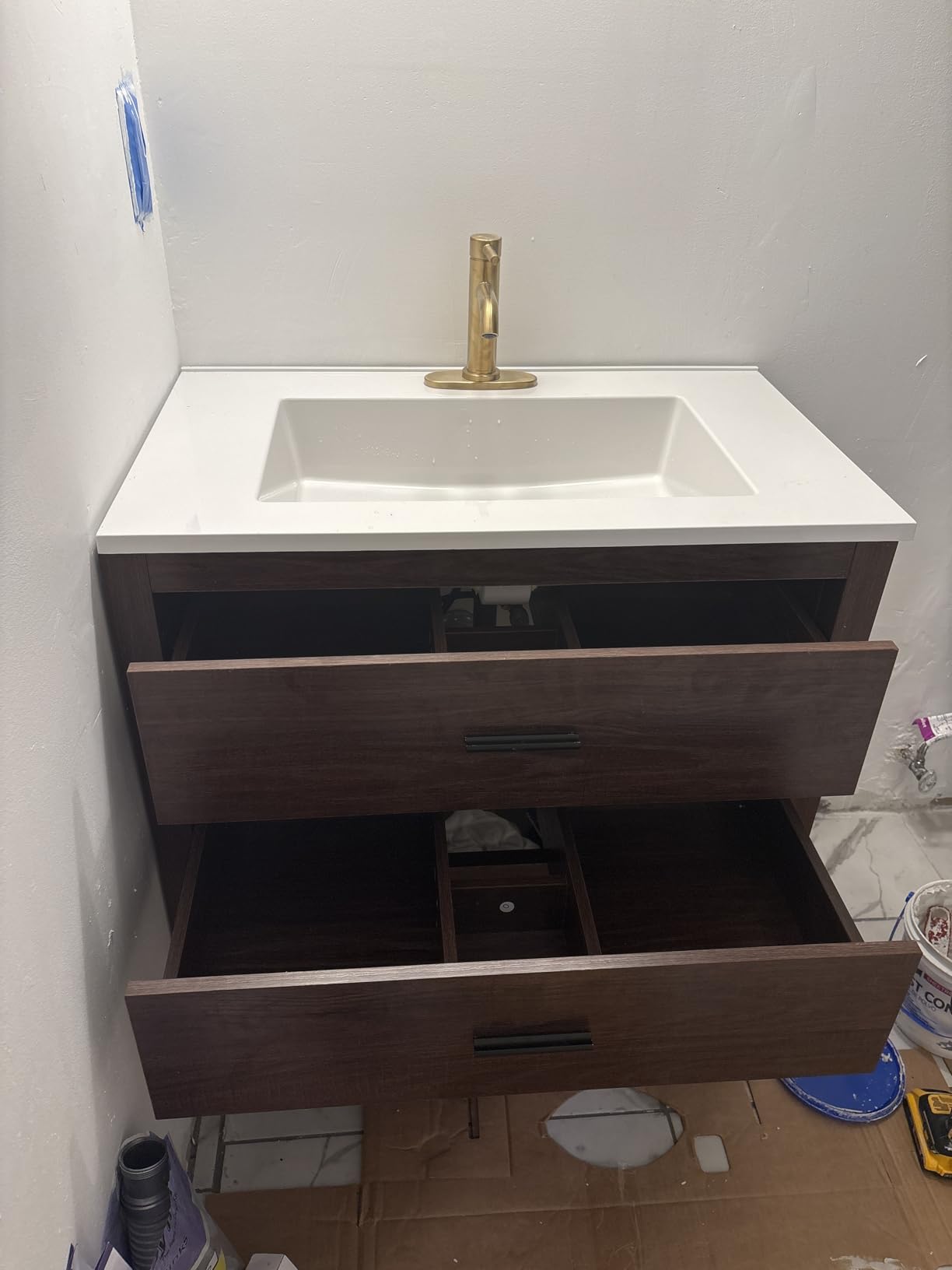 30 Inch Bathroom Vanity with Sink, Rustic Brown customer photo 2