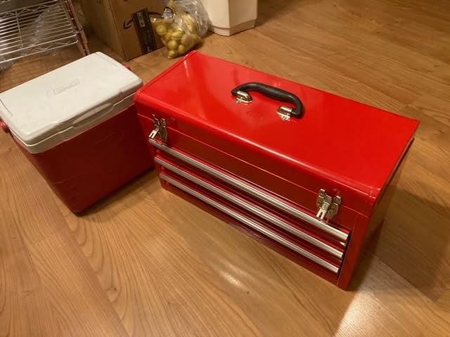 BIG RED Metal Tool Box, 20.5-inch, Portable Metal Tool Box with 3 Drawers customer photo 1