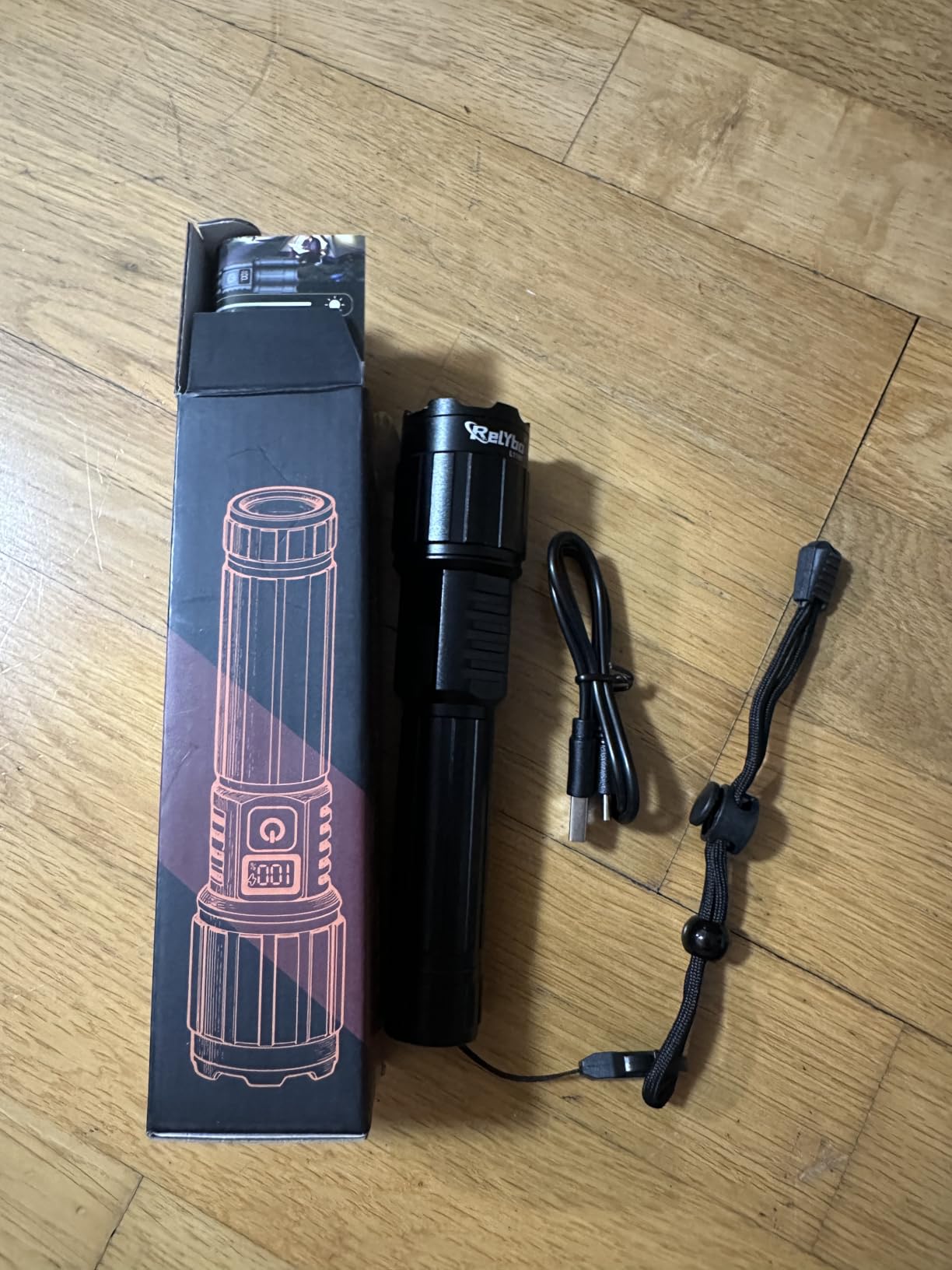 Relybo LED Flashlight Rechargeable 100000 High Lumens,12H & Long Range customer photo 1