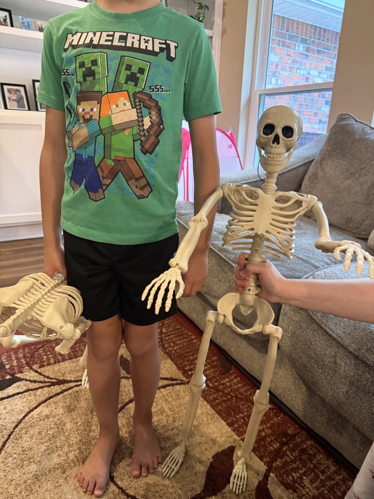 4Pack 36 Inches Pose-N-Stay Halloween Skeleton Life Size Full Body Posable Movable Jonints for Halloween Decoration Decor customer photo 1