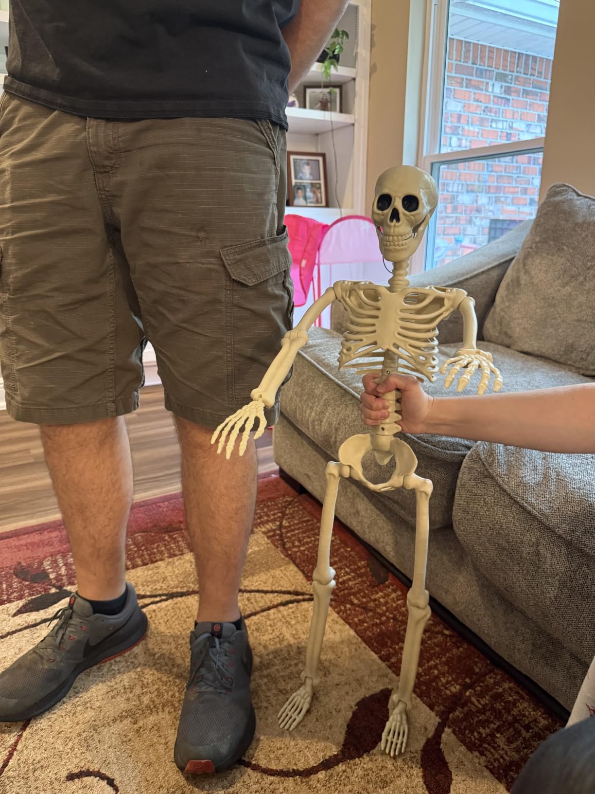4Pack 36 Inches Pose-N-Stay Halloween Skeleton Life Size Full Body Posable Movable Jonints for Halloween Decoration Decor customer photo 2