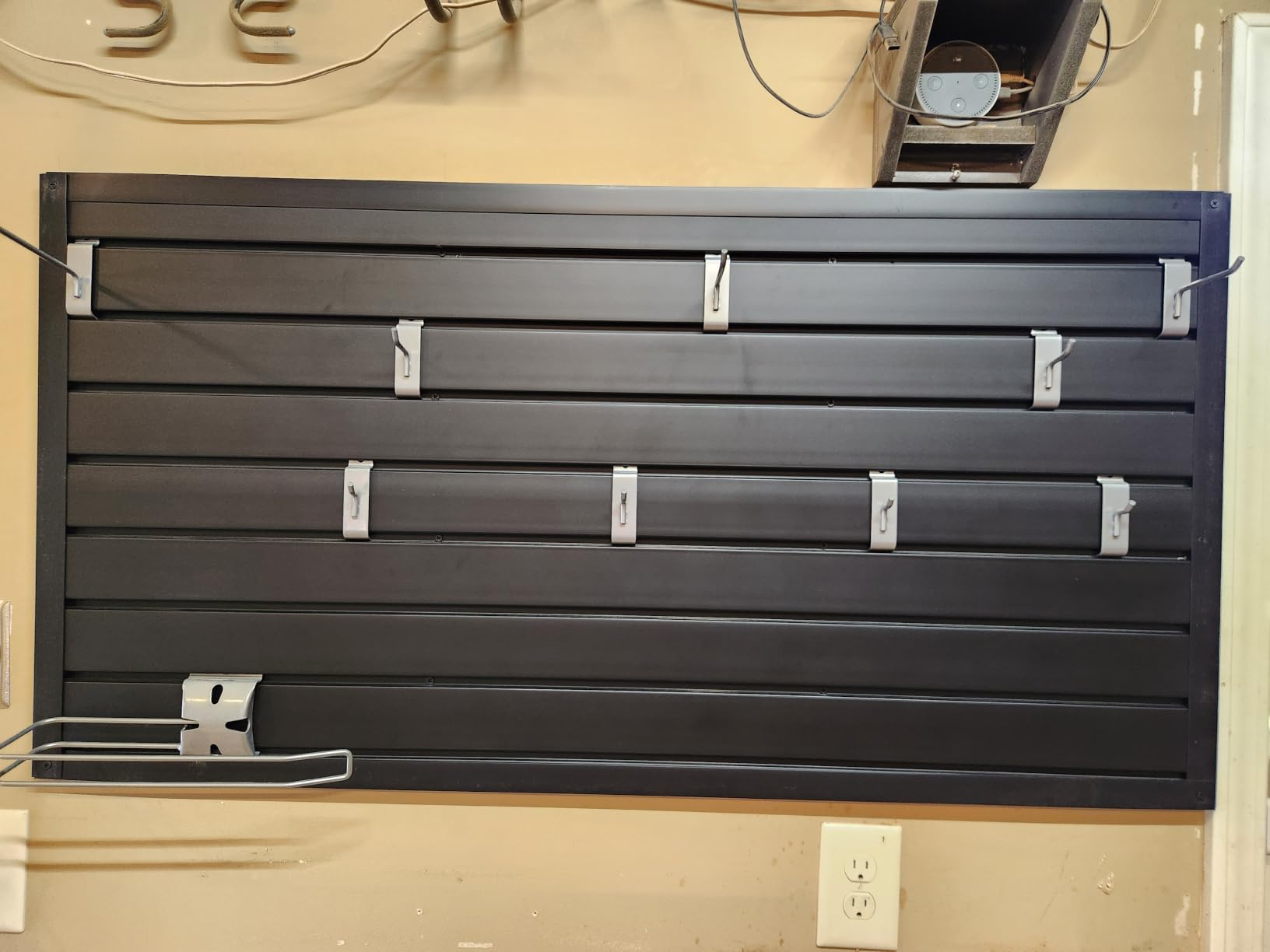 PVC Slat Wall Paneling 4x8 ft, Black Slatwall Panel for Storage customer photo 1