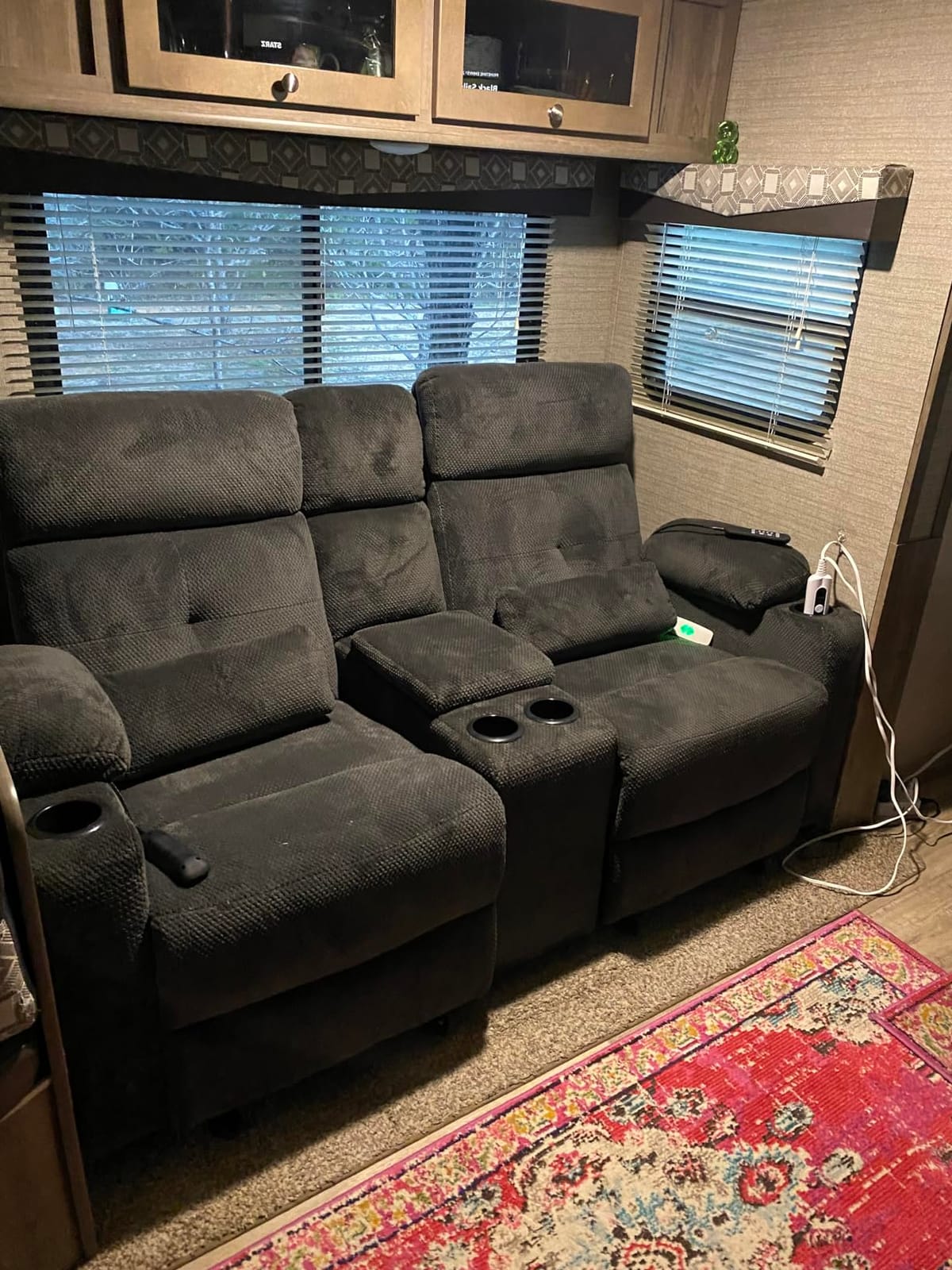 Power Reclining Sofa with Heat and Massage| RV Wall Hugger Recliner Sofa with Electric Tilt | RV 3 Seater Recliner Sofa for Living Room customer photo 2
