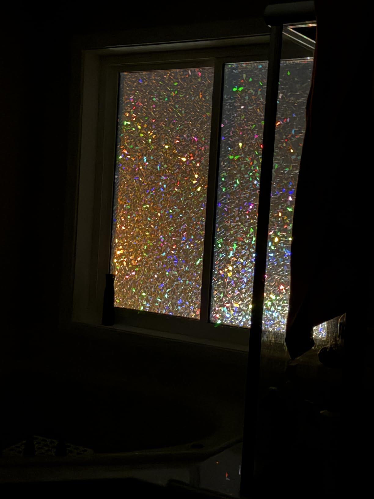 rabbitgoo Stained Glass Window Privacy Film, Magnolia, 17.5