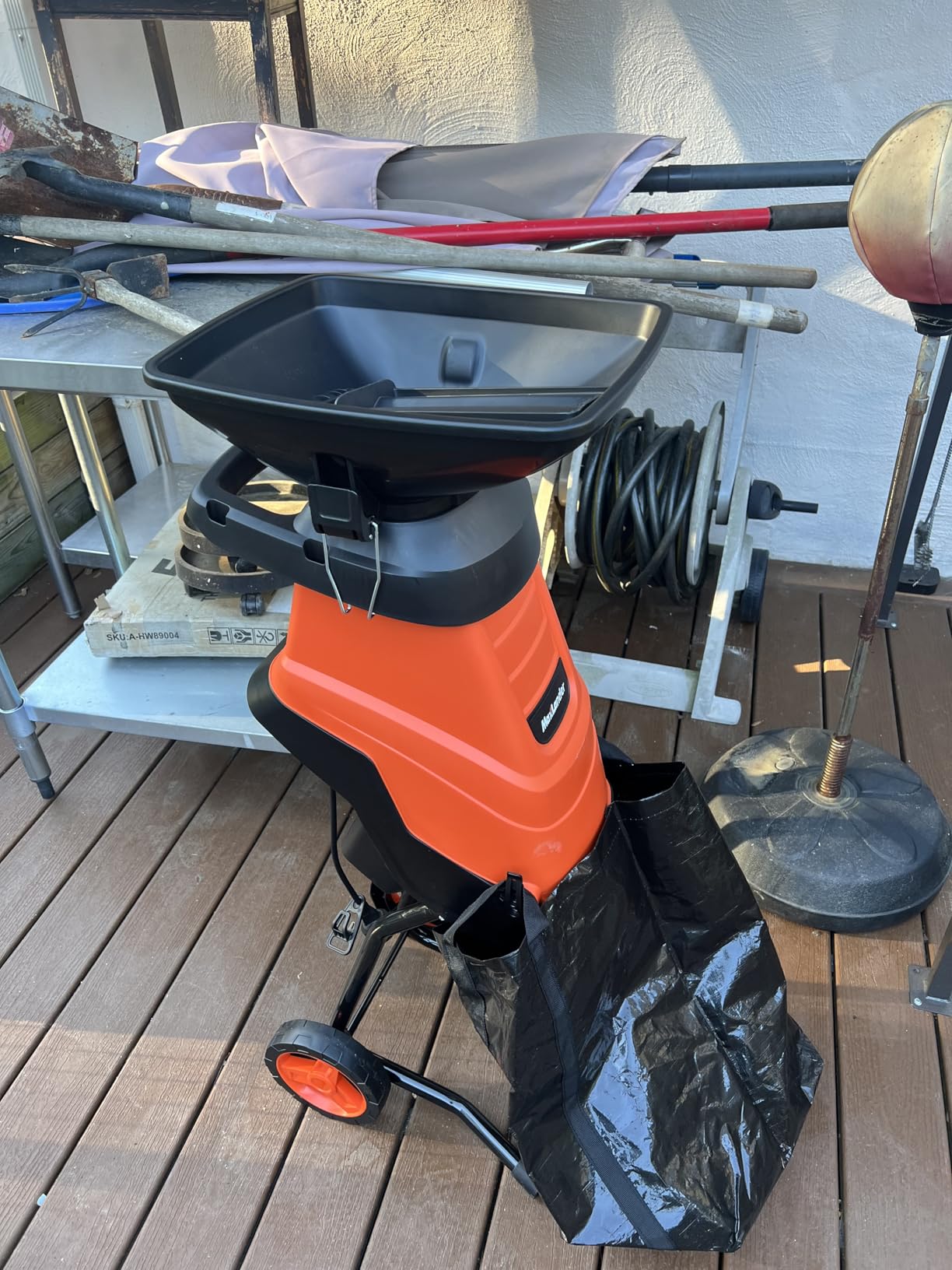 MAXLANDER 15-Amp Electric Wood Chipper Shredder, 1.75
