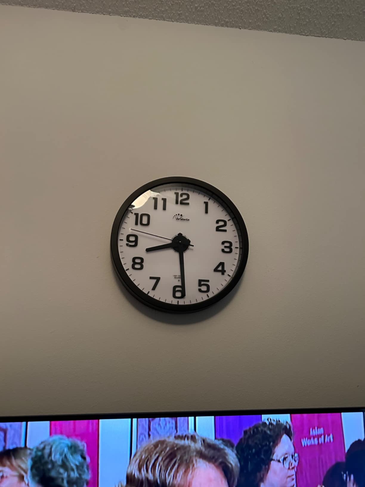 WallarGe Digital Atomic Wall Clock Battery Operated, 8 Inch Large Display customer photo 1