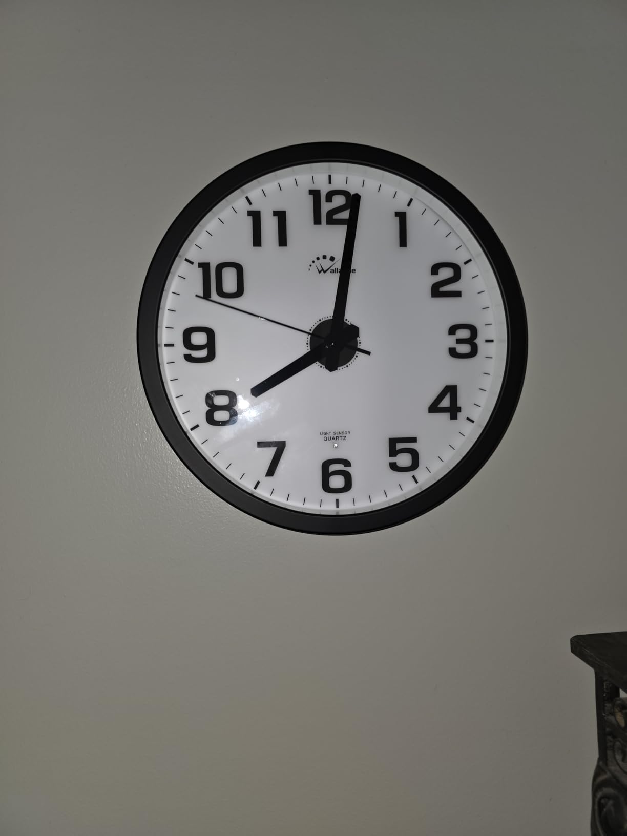WallarGe Digital Atomic Wall Clock Battery Operated, 8 Inch Large Display customer photo 2