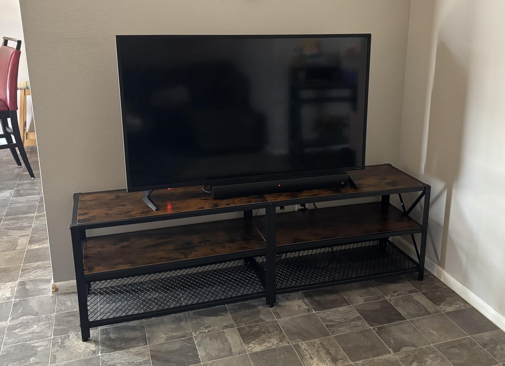 VASAGLE 58 Inch TV Stand, Mid Century Entertainment Center with Storage customer photo 2