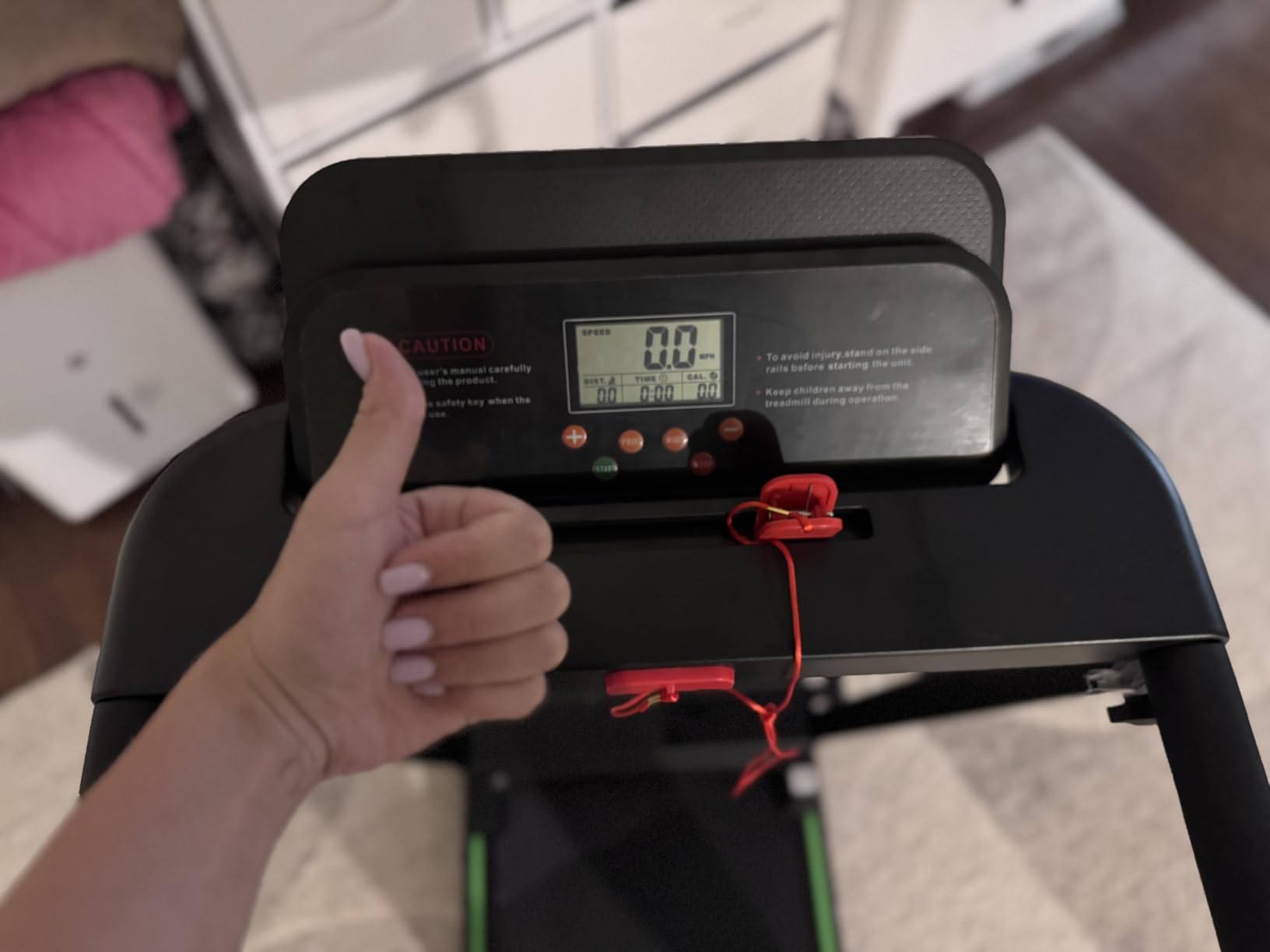 Treadmills for Home, Walking Pad with Incline, Caminadoras para Hacer Ejercicio, 0.6-6.2 MPH Portable Foldable Under Desk Caminadora, Eléctrica Casa Tredmill, Folding Compact Running Machine customer photo 1