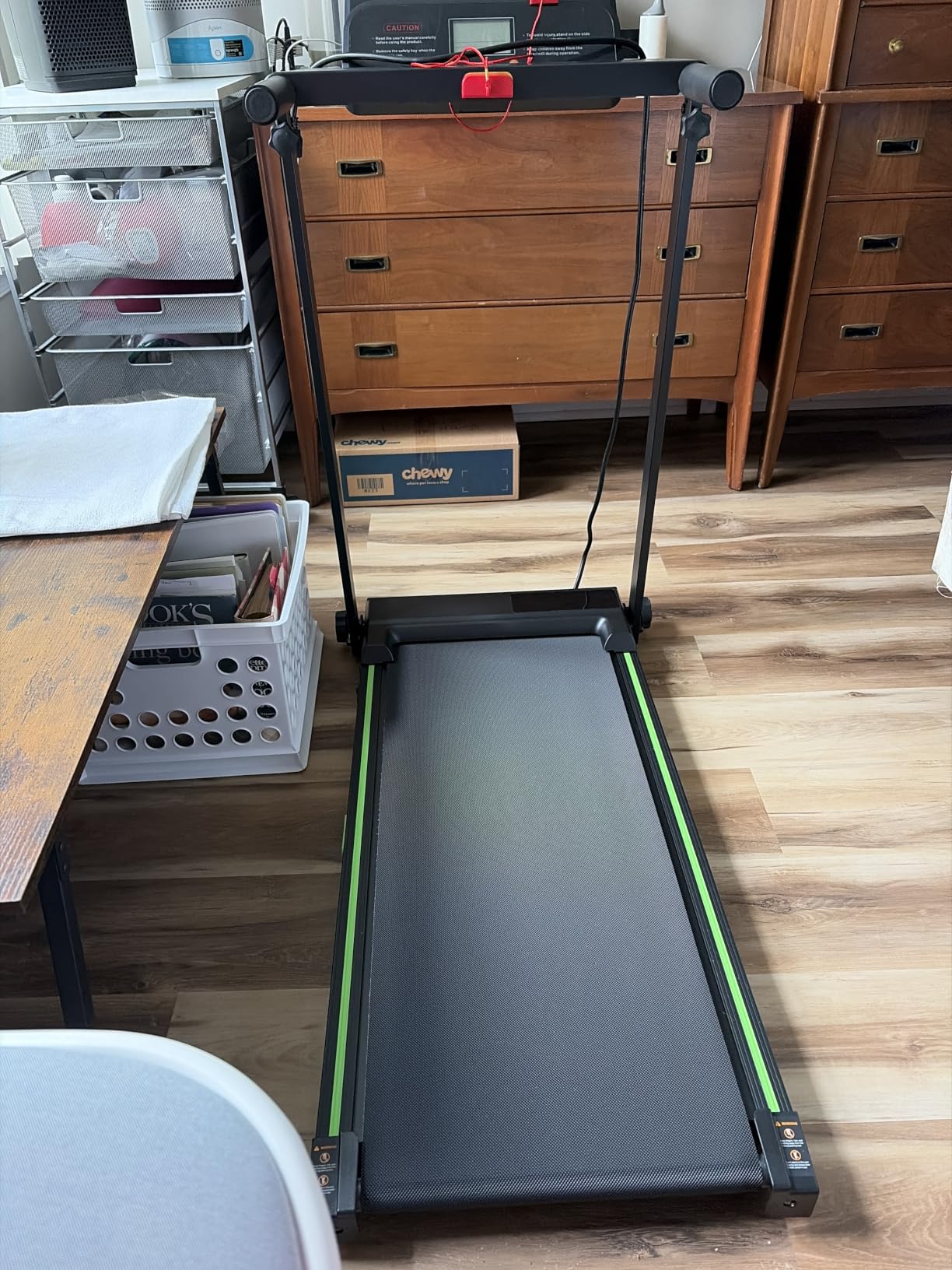 Treadmills for Home, Walking Pad with Incline, Caminadoras para Hacer Ejercicio, 0.6-6.2 MPH Portable Foldable Under Desk Caminadora, Eléctrica Casa Tredmill, Folding Compact Running Machine customer photo 2