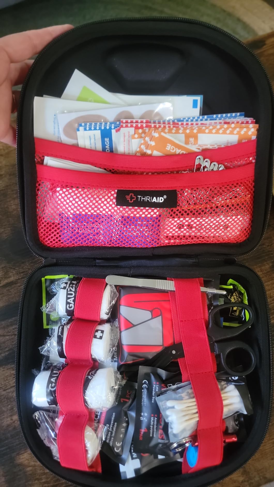 365 PCS First Aid Kit, Waterproof Well-Organized Medic Hard Shell EVA Case customer photo 1