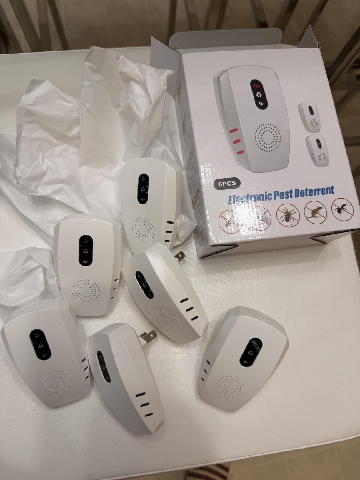 2026 Upgraded Ultrasonic Indoor Pest Repeller, 3-Mode Mouse Traps, 6 Pack customer photo 1