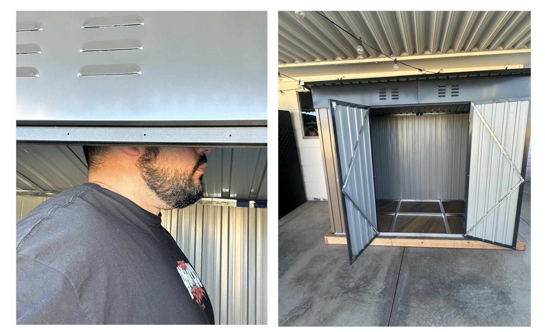 UDPATIO 8x10 FT Outdoor Resin Storage Shed, Plastic Storage Shed with Floor customer photo 1