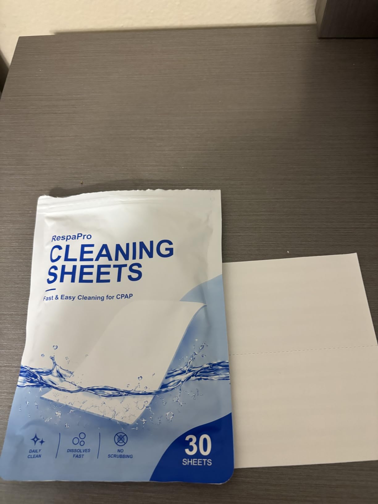 CPAP Cleaning Sheets - Dissolvable CPAP Cleaner Supplies for Light to Moderate Buildup on Mask, Tubing & Water Chamber | 30PCS Unscented, Soak & Rinse, No Scrubbing customer photo 1