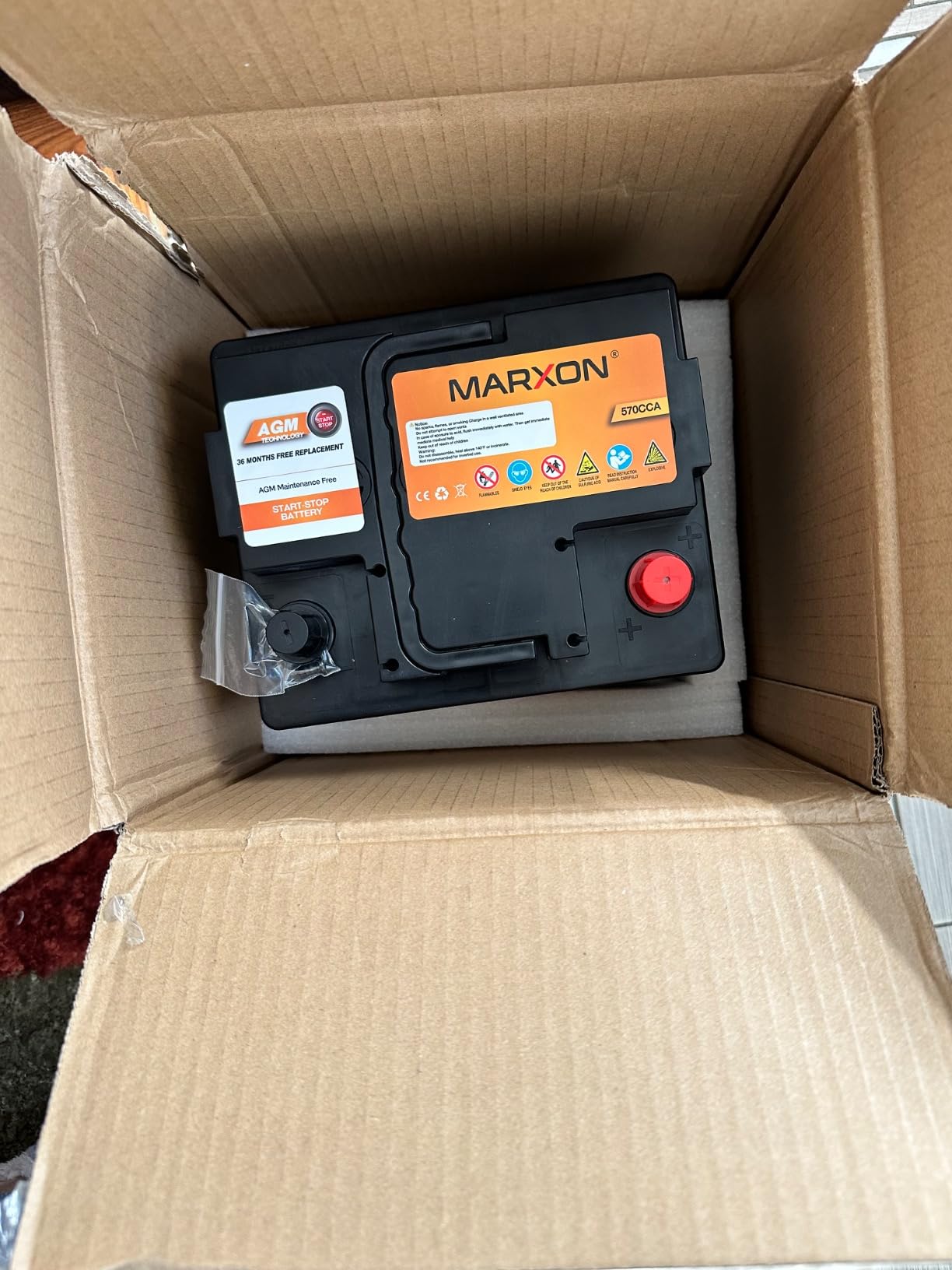 Group 24F Car Battery 12v 70AH 710CCA, 120RC AGM Maintenance Free customer photo 1