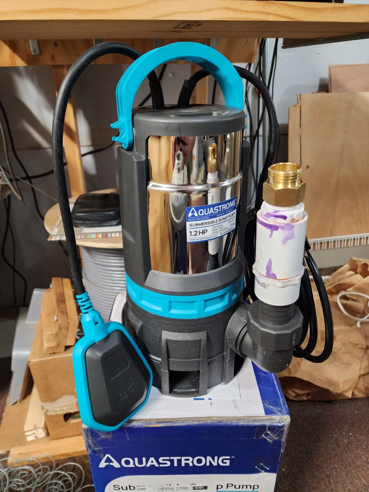Aquastrong 1 HP Sewage Grinder Pump, 115V 4200 GPH Sewage/Effluent Pump customer photo 1