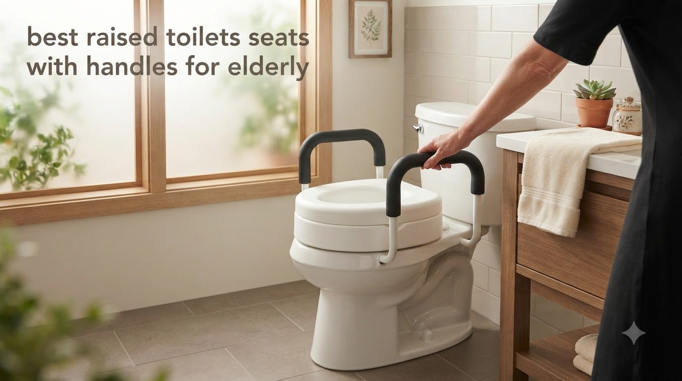 best raised toilets seats with handles for elderly