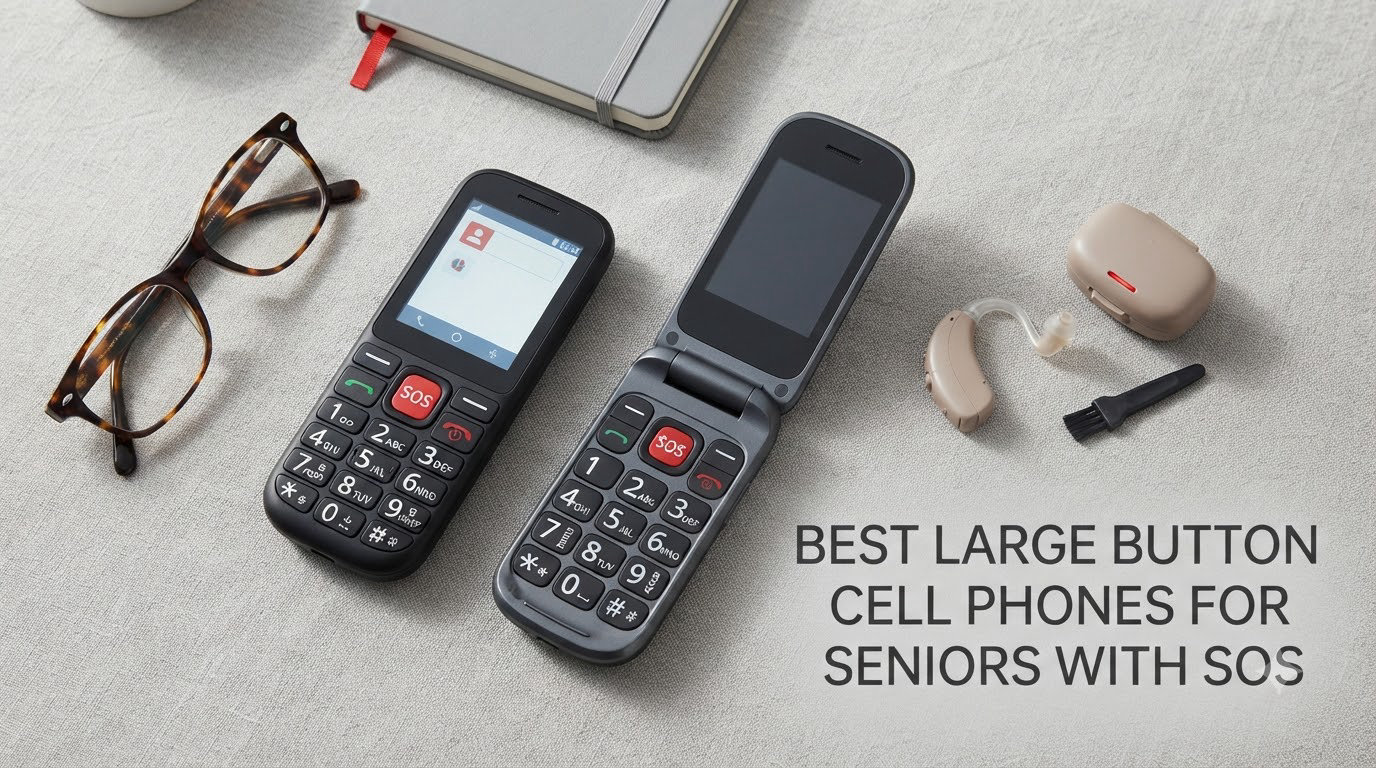 best large button cell phones for seniors with sos