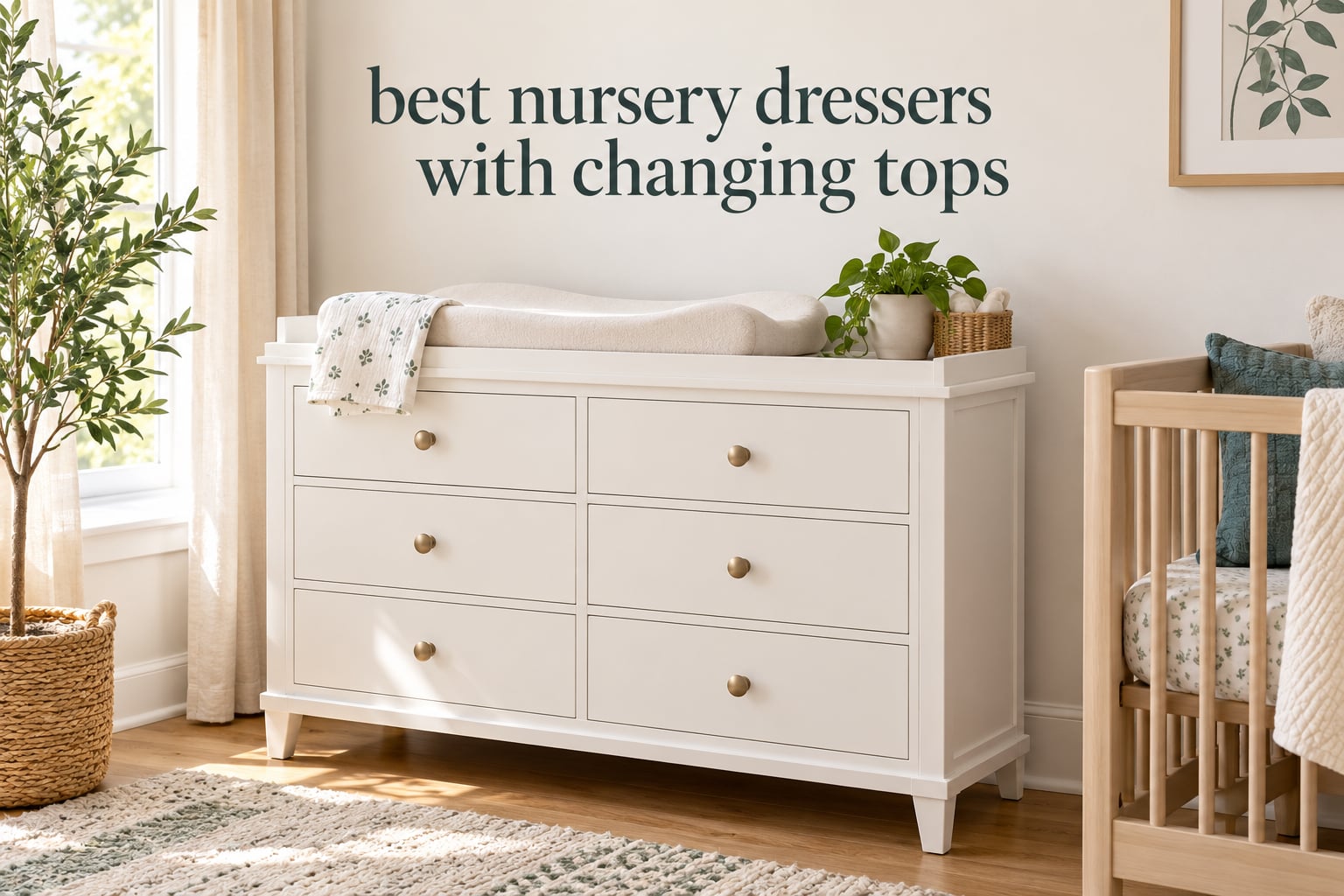 best nursery dressers with changing tops