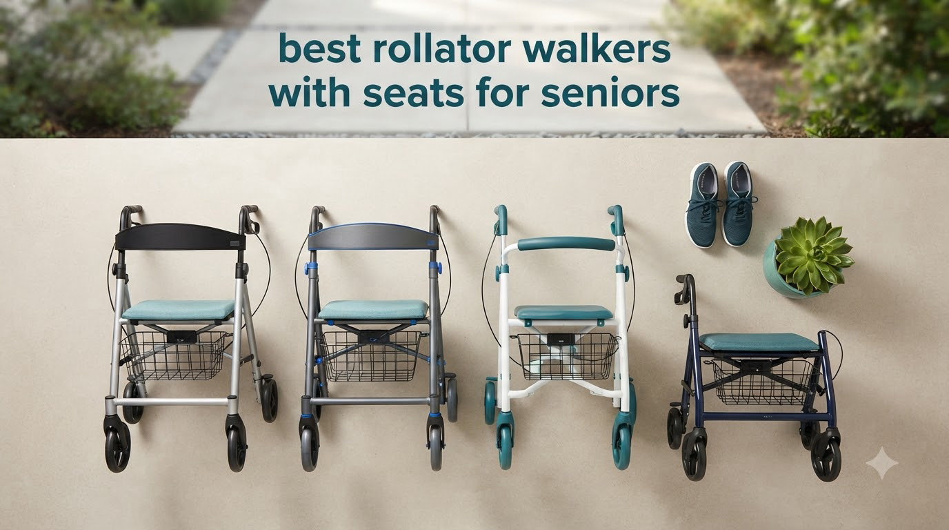 best rollator walkers with seats for seniors