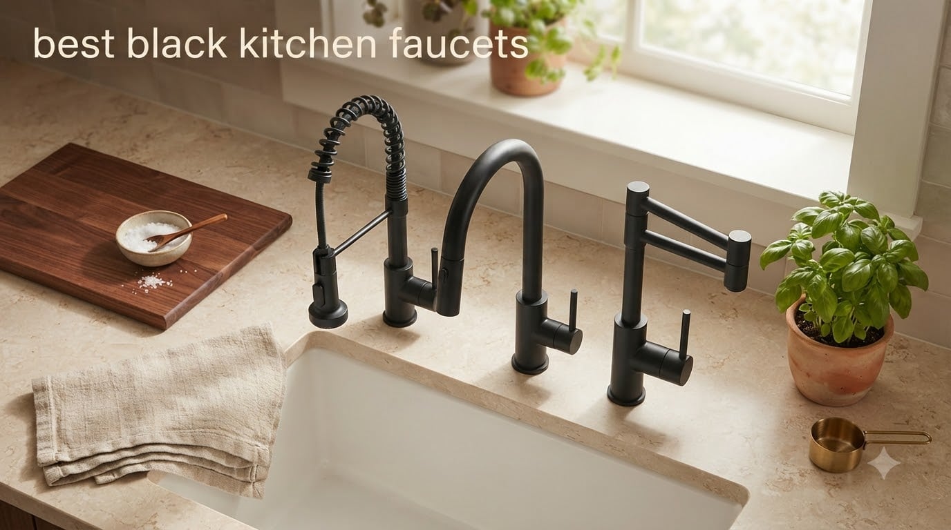 best black kitchen faucets