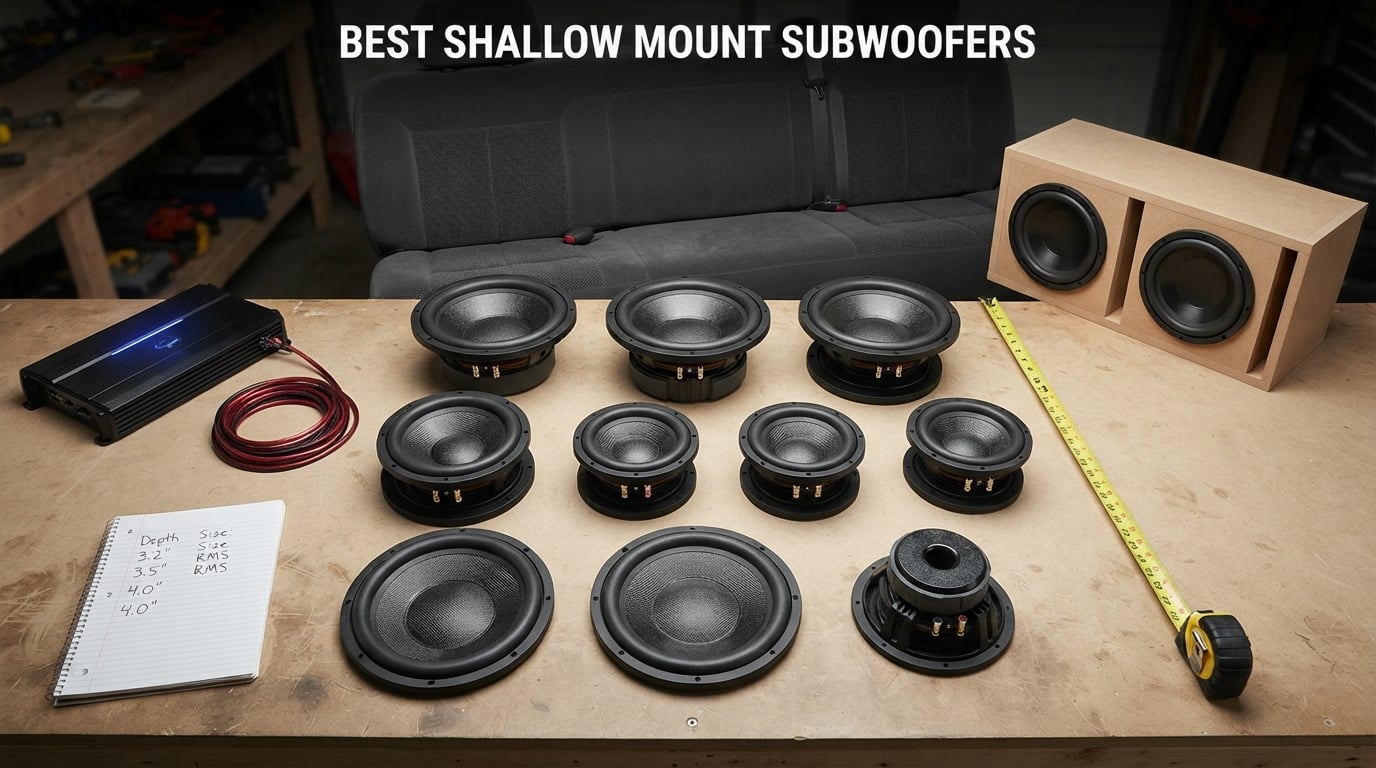 best shallow mount subwoofers