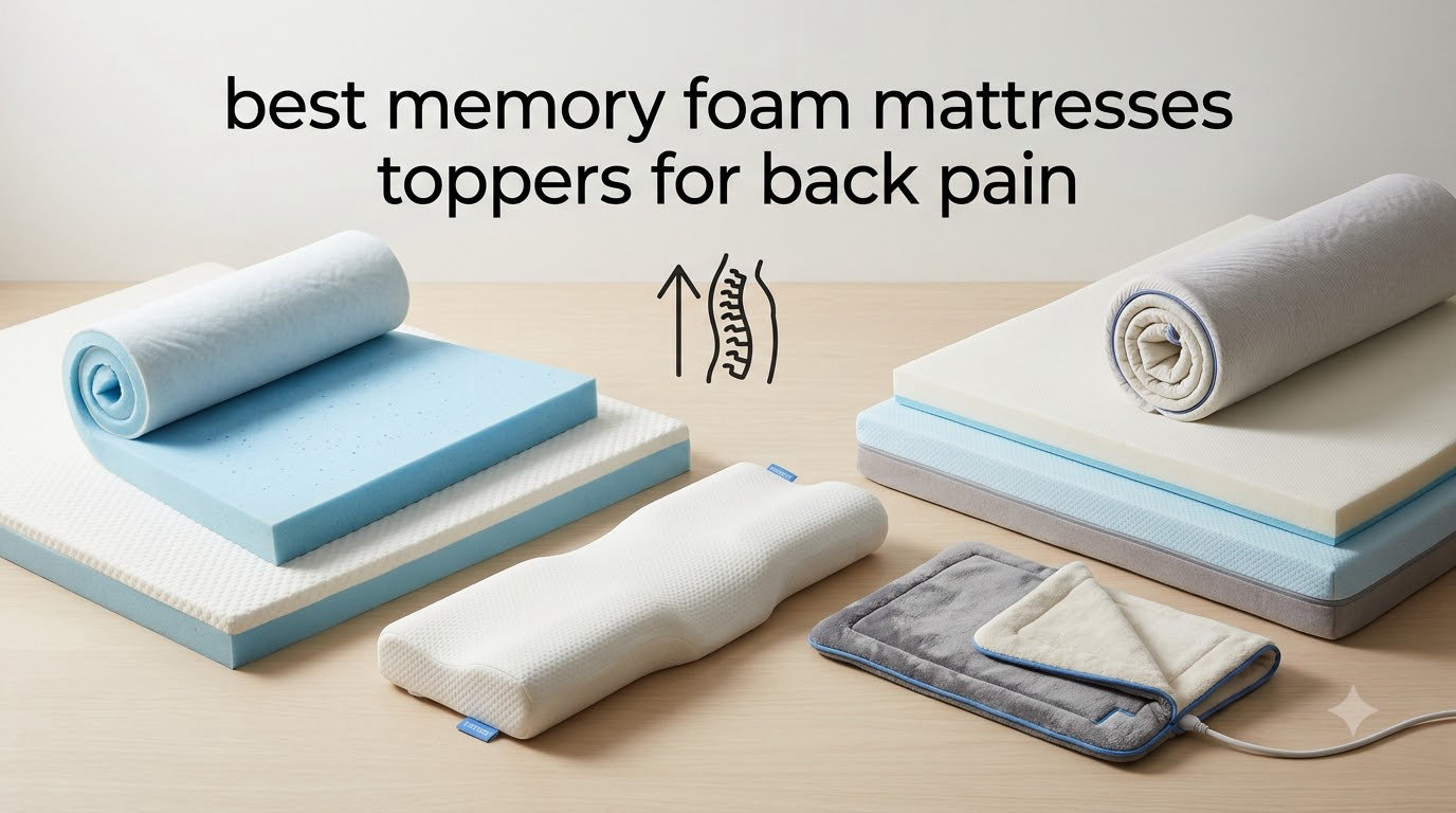 best memory foam mattresses toppers for back pain