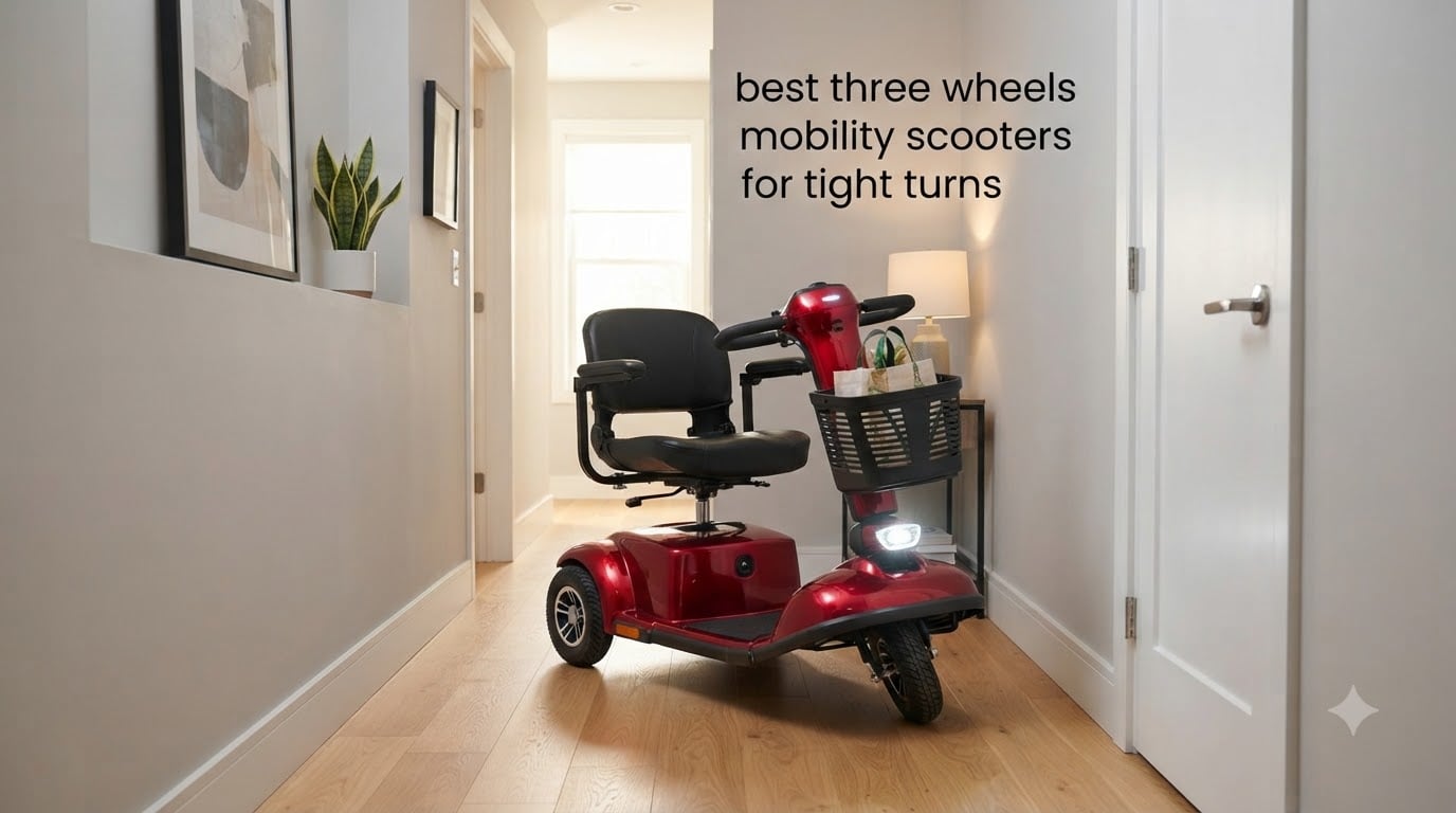 best three wheels mobility scooters for tight turns
