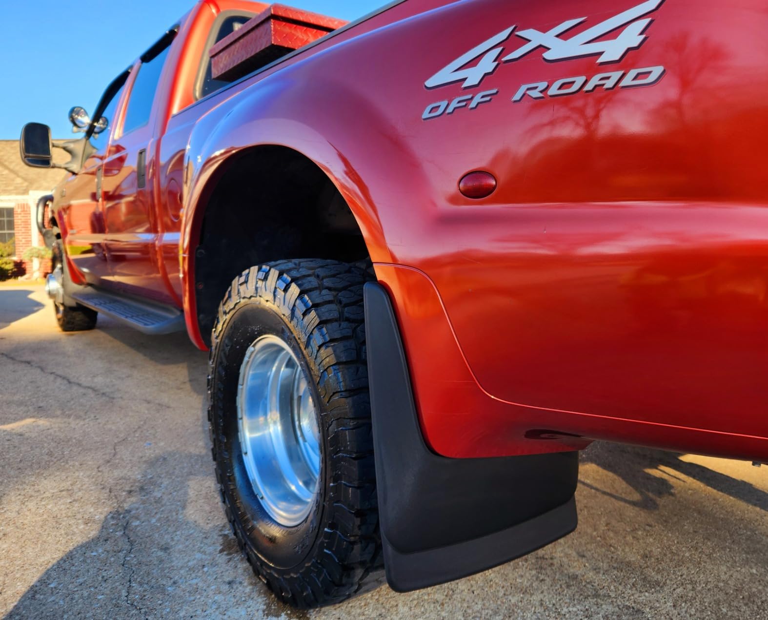 Husky Liners - Rear Mud Guards | 1999-2010 Ford F-350/F - 450 w/Dual Rear Wheels, Rear Set - Black, 2 Pc. | 57451 customer photo 1