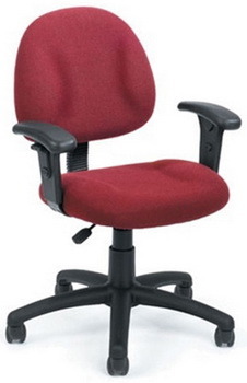 Boss Office Products B315-BE Perfect Posture Delux Fabric Task Chair Without Arms in Blue, 250 customer photo 2