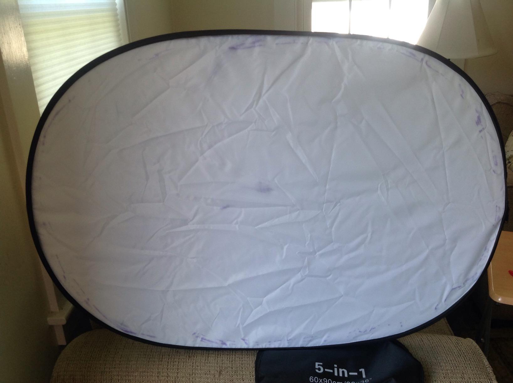 Fotodiox 32in 5-in-1 Collapsible Reflector Panel with Bag for Photography and Video - Black, Gold, Silver, Translucent, and White Panel customer photo 2