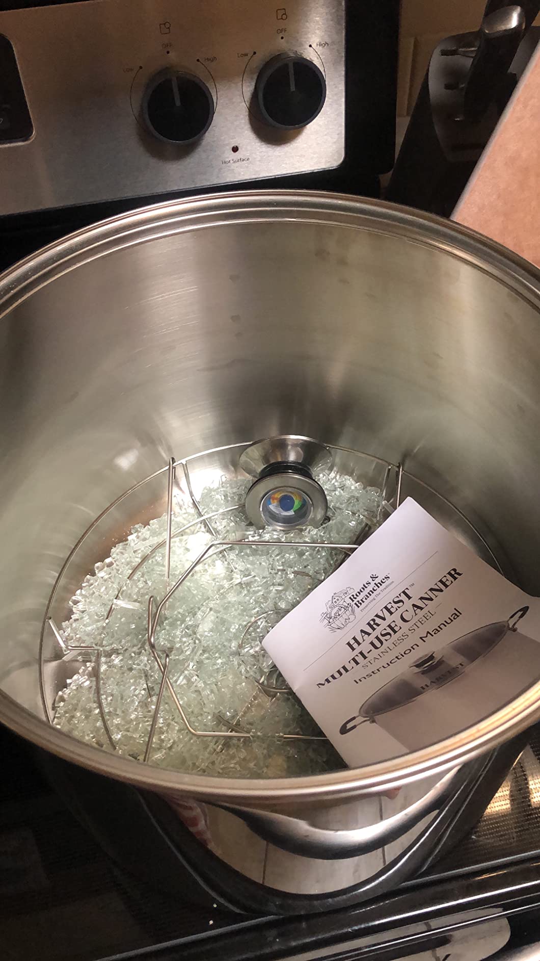 Harvest Stainless Steel 20 Qt Canning Pot with Rack | Water Bath or Steam Canning | Works on All Stovetops Including Induction, Glass, Gas (Stainless Steel Canner + Tools) (Stainless Steel Canner) customer photo 1